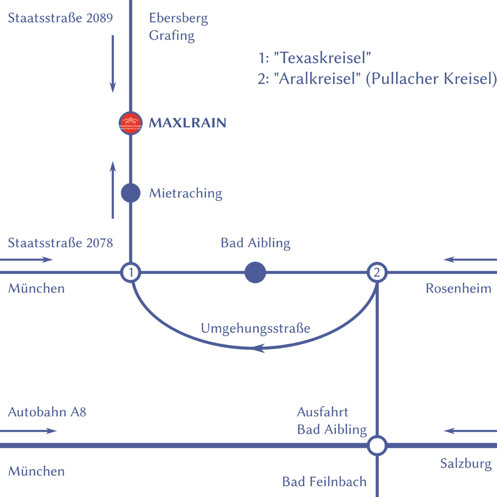 Anfahrtsskizze zur Oper Maxlrain